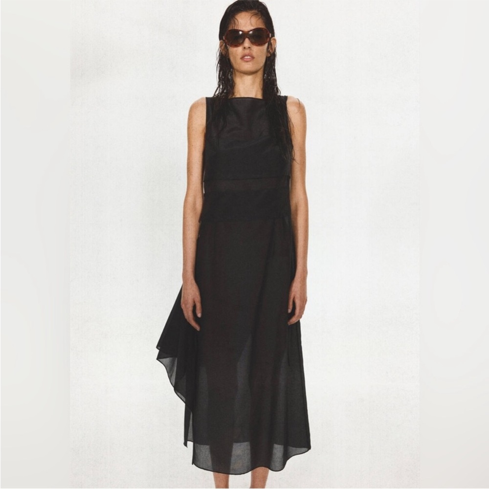 NWT Eckhaus Latta × MANGO Semi-Sheer Paneled Overlay Dress
